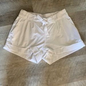 Lululemon white tie shorts